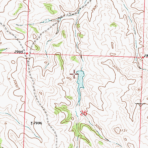 Topographic Map of Brown Number 4 Dam, MT