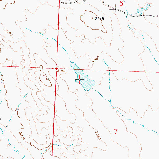 Topographic Map of BN Number 11 Dam, MT