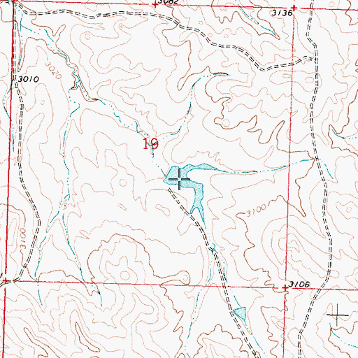 Topographic Map of Cherry Number 1 Dam, MT