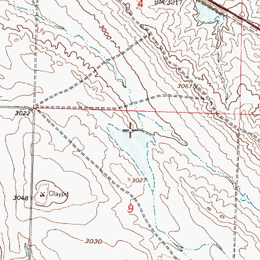Topographic Map of Big Timber Number 37 Dam, MT