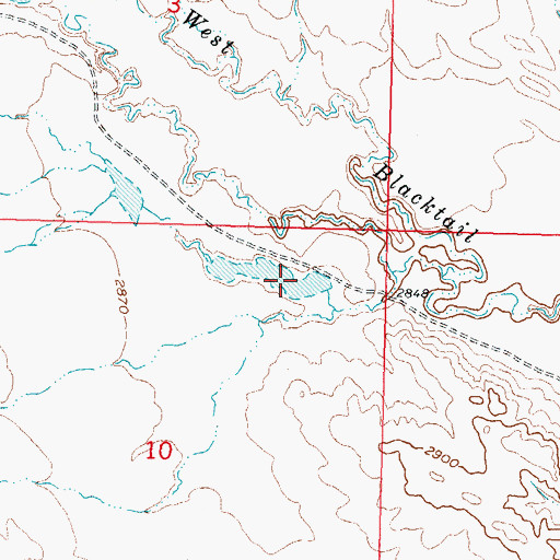 Topographic Map of Big Timber Number 16 Dam, MT