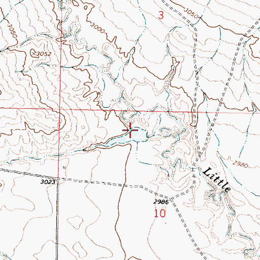 Topographic Map of Cherry Creek Number 15 Dam, MT