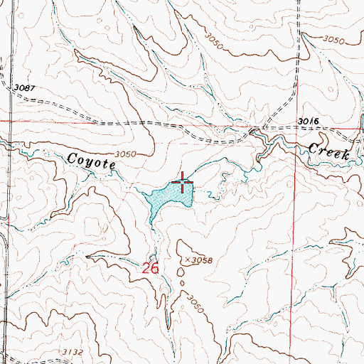 Topographic Map of Cherry Creek Number 17 Dam, MT
