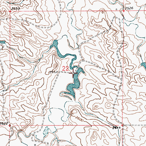 Topographic Map of Payton Number 1 Dam, MT