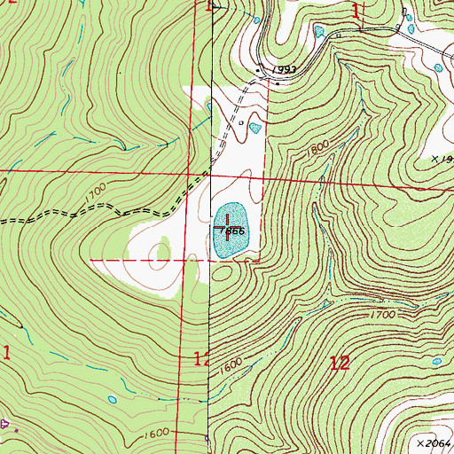 Topographic Map of Heflin Lake, AR