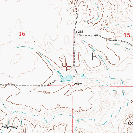 Topographic Map of Bjarne Number 1 Dam, MT