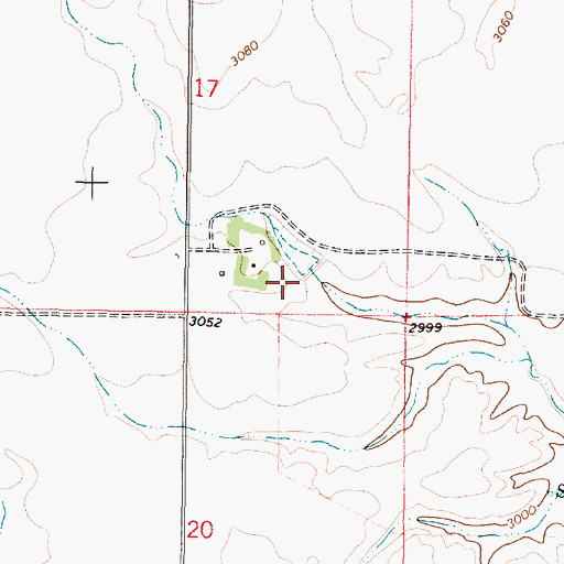 Topographic Map of Bjarne Number 2 Dam, MT