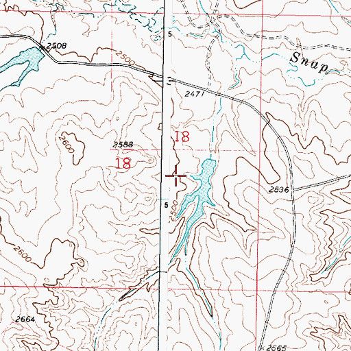 Topographic Map of Twitchell Number 2 Dam, MT