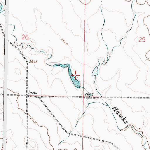 Topographic Map of Hawks Nest Number 1 Dam, MT