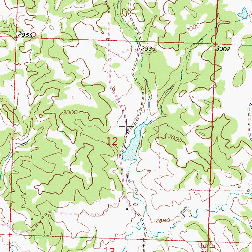 Topographic Map of Jones Creek Dam, MT