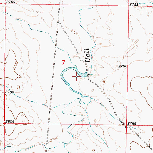 Topographic Map of Vic Jay Number 1 Dam, MT