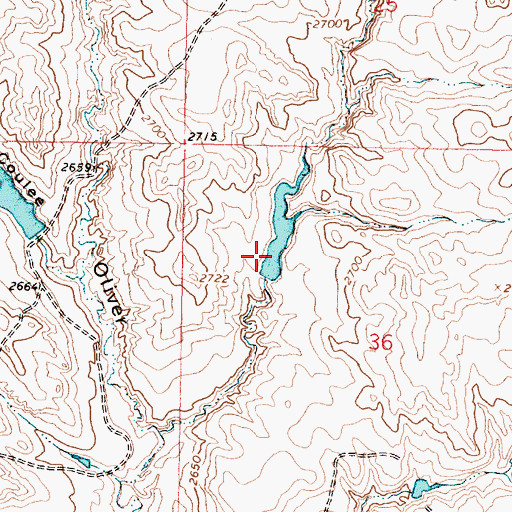 Topographic Map of Hensleigh Number 2 Dam, MT