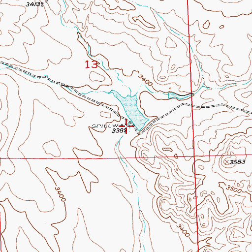 Topographic Map of R Burton Number 1 Dam, MT