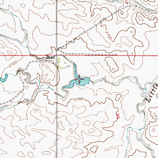 Topographic Map of Saucer Number 6 Dam, MT