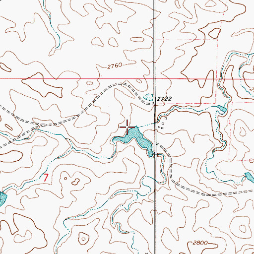Topographic Map of Saucer Number 5 Dam, MT