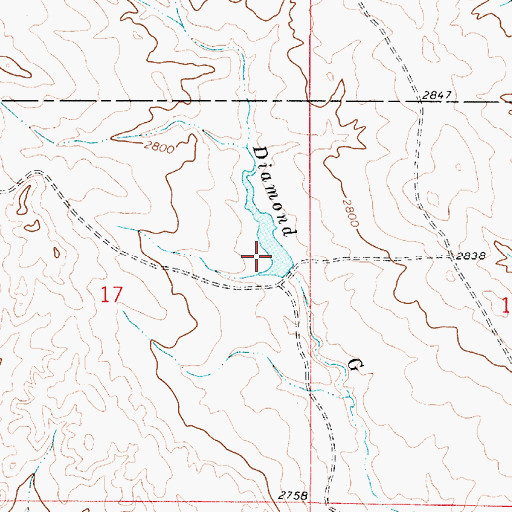 Topographic Map of Saucer Number 2 Dam, MT