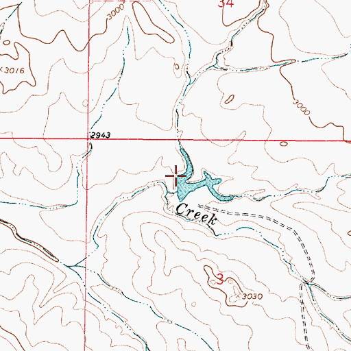 Topographic Map of McDevlin Number 1 Dam, MT