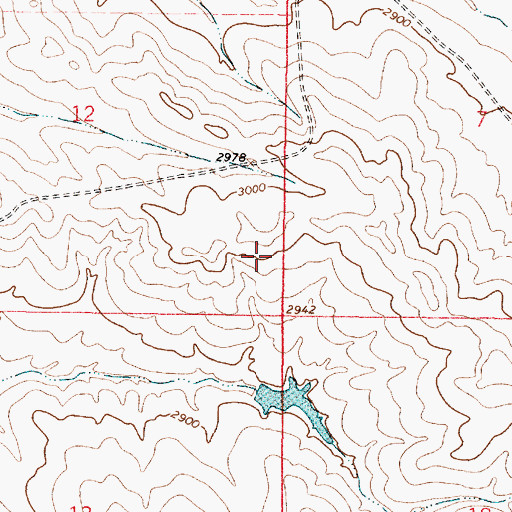 Topographic Map of Pfaft Number 1 Dam, MT