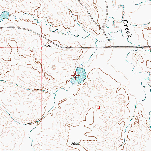 Topographic Map of Hyde Number 2 Dam, MT