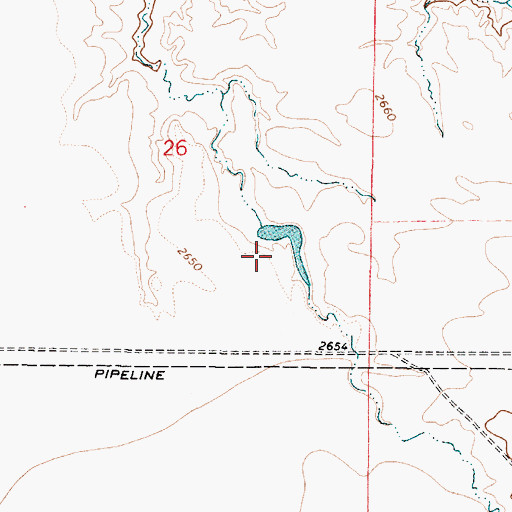 Topographic Map of Dondarlee Number 1 Dam, MT