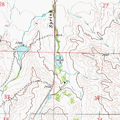 Topographic Map of Wesley Number 1 Dam, MT