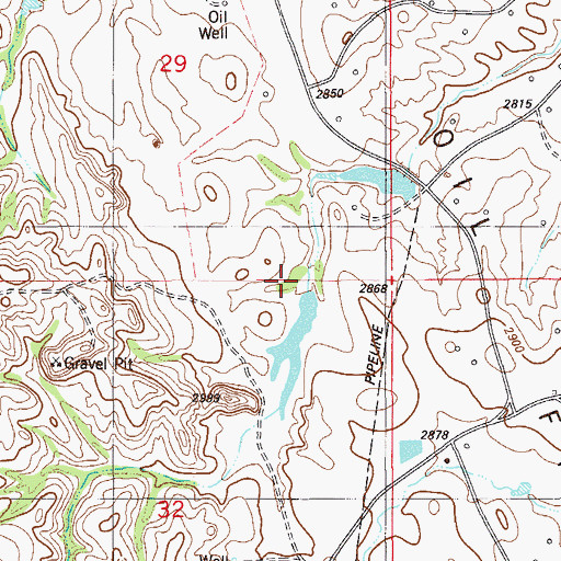 Topographic Map of Leo Number 2 Dam, MT