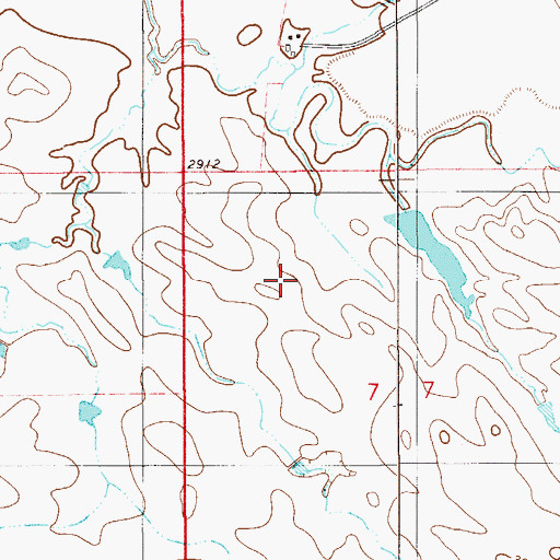 Topographic Map of 7-UP Sea Dam, MT