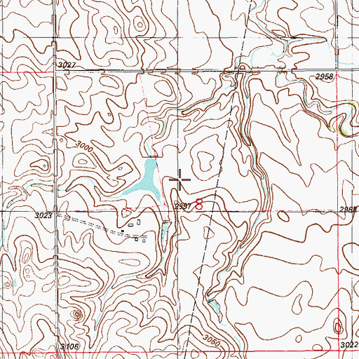 Topographic Map of Ehret Number 1 Dam, MT