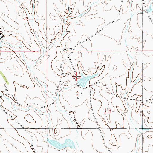Topographic Map of McKnight Number 1 Dam, MT