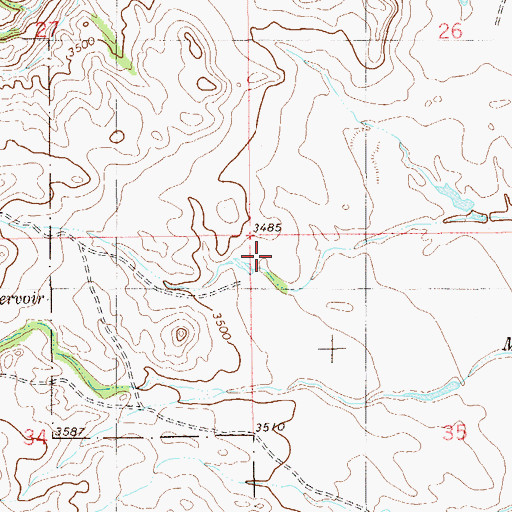 Topographic Map of Mowbray Number 3 Dam, MT