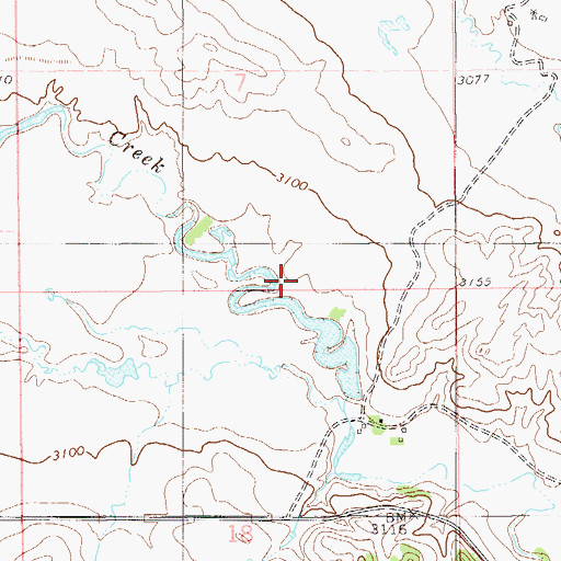 Topographic Map of Set Inc Number 1 Dam, MT