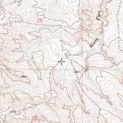 Topographic Map of Jerk Number 2 Dam, MT