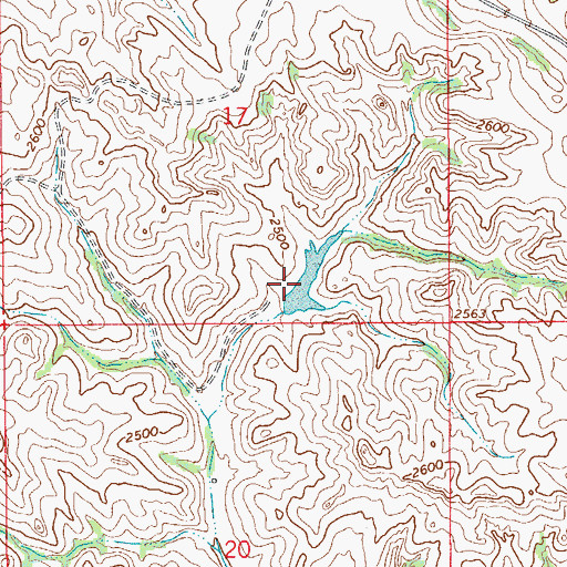 Topographic Map of Arthur Number 1 Dam, MT