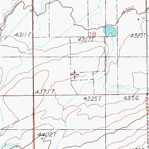 Topographic Map of Cinnamon Number 1 Dam, MT