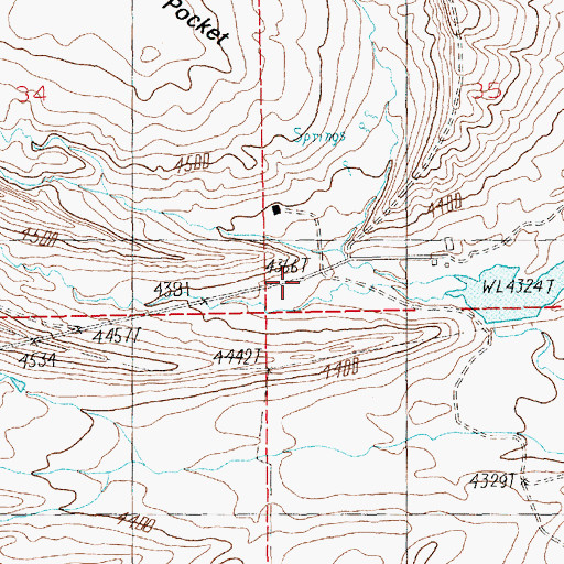 Topographic Map of Cinnamon Number 2 Dam, MT