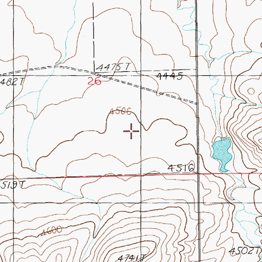 Topographic Map of Cinnamon Number 3 Dam, MT