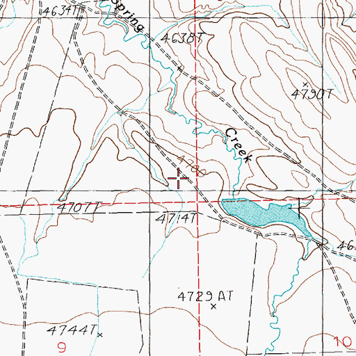Topographic Map of Cinnamon Number 4 Dam, MT