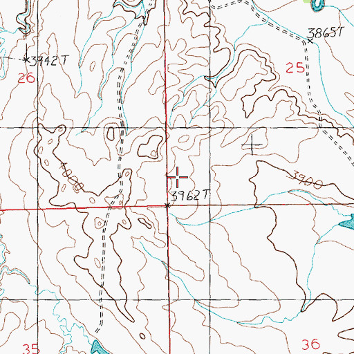 Topographic Map of Cinnamon Number 6 Dam, MT