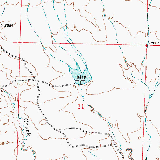 Topographic Map of Whaley Number 13 Dam, MT