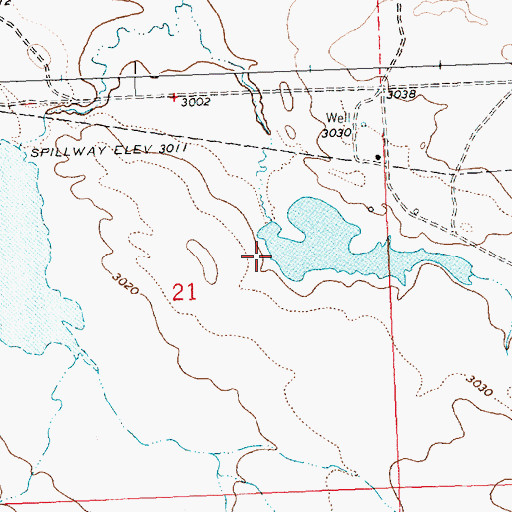 Topographic Map of Hougan Number 7 Dam, MT