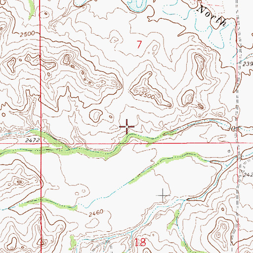 Topographic Map of Huffman Number 1 Dam, MT