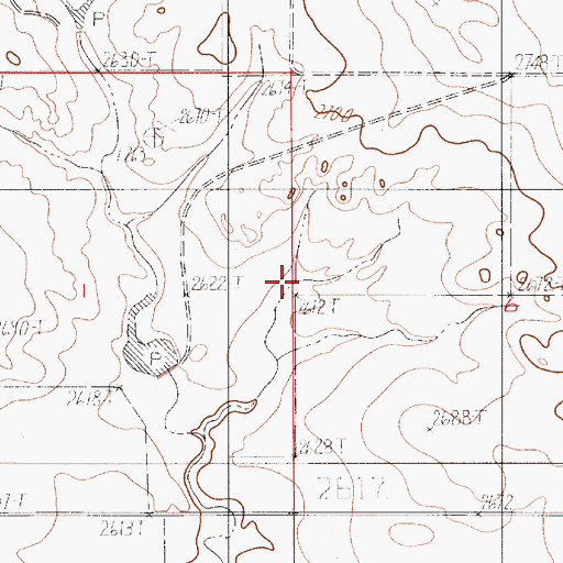 Topographic Map of Tillman Number 1 Dam, MT