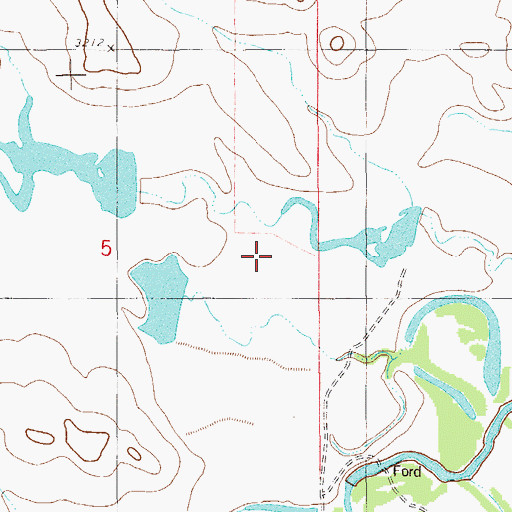 Topographic Map of German Number 9 Dam, MT