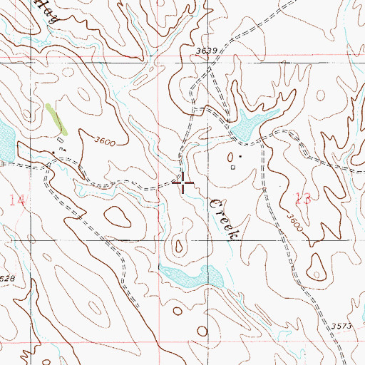 Topographic Map of Dye Number 2 Dam, MT