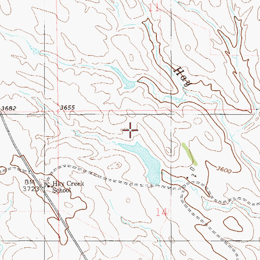Topographic Map of Dye Number 1 Dam, MT