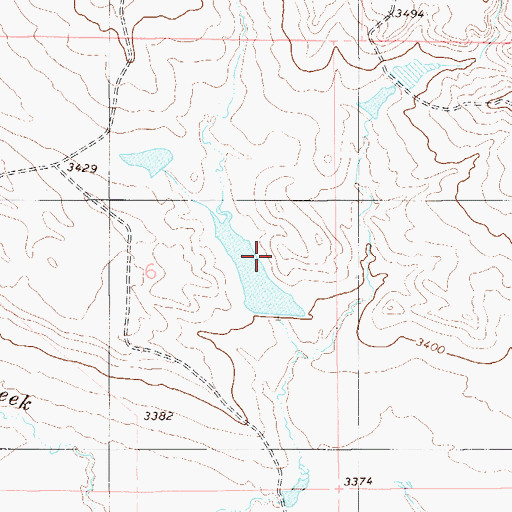 Topographic Map of Major Number 1 Dam, MT