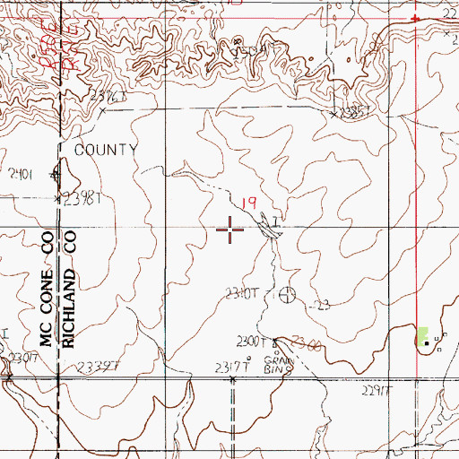 Topographic Map of Newman Dam, MT