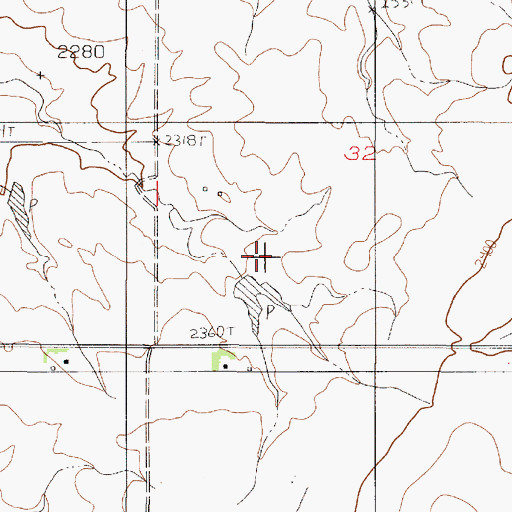 Topographic Map of Win Number 1 Dam, MT