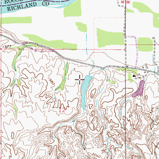 Topographic Map of Harfo Dam, MT