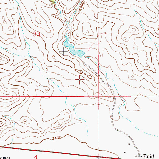 Topographic Map of Allan Dam, MT